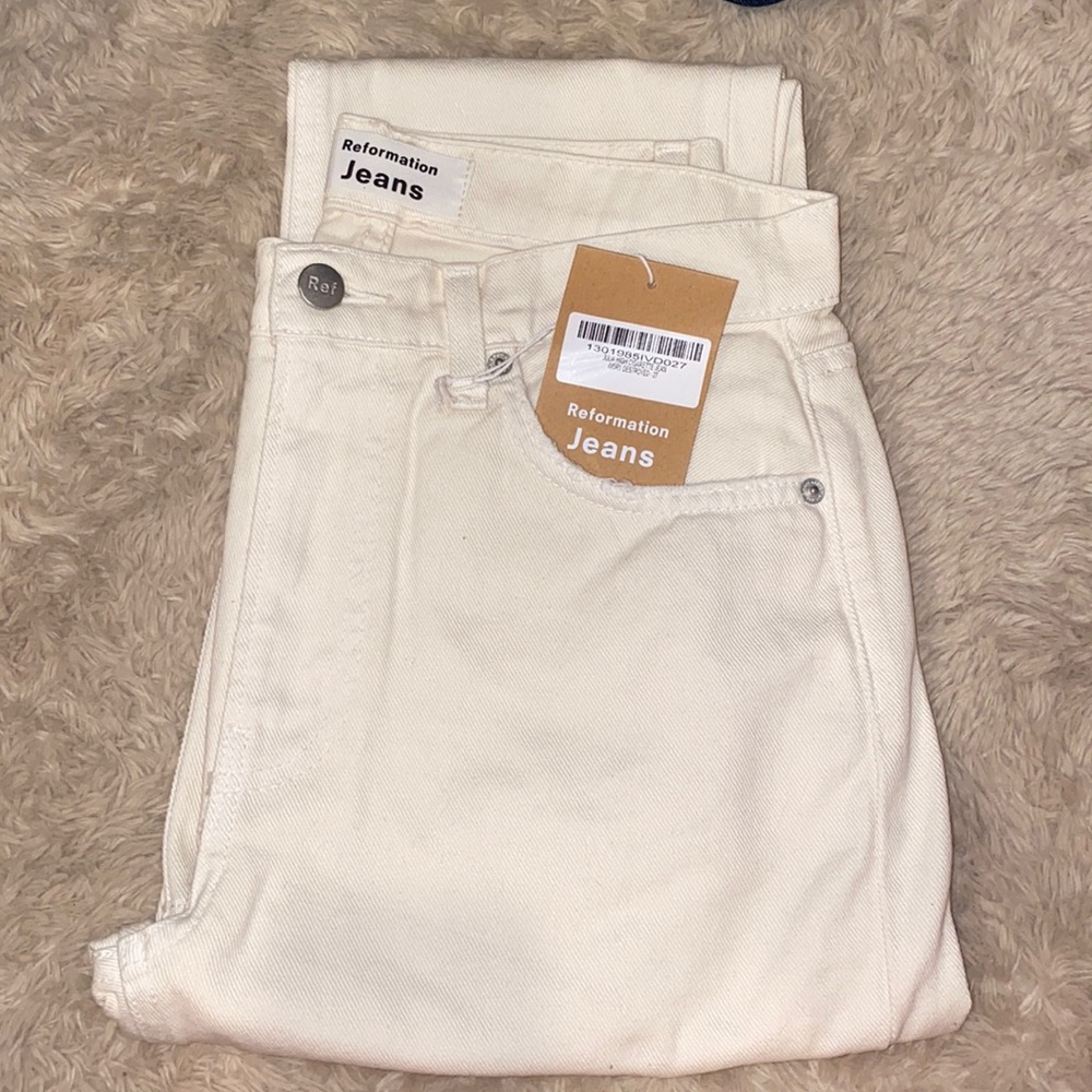 NWT The Reformation Julia High Cigarette Jeans 27